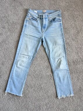 MOTHER The Mid Rise Dazzler Crop Fray